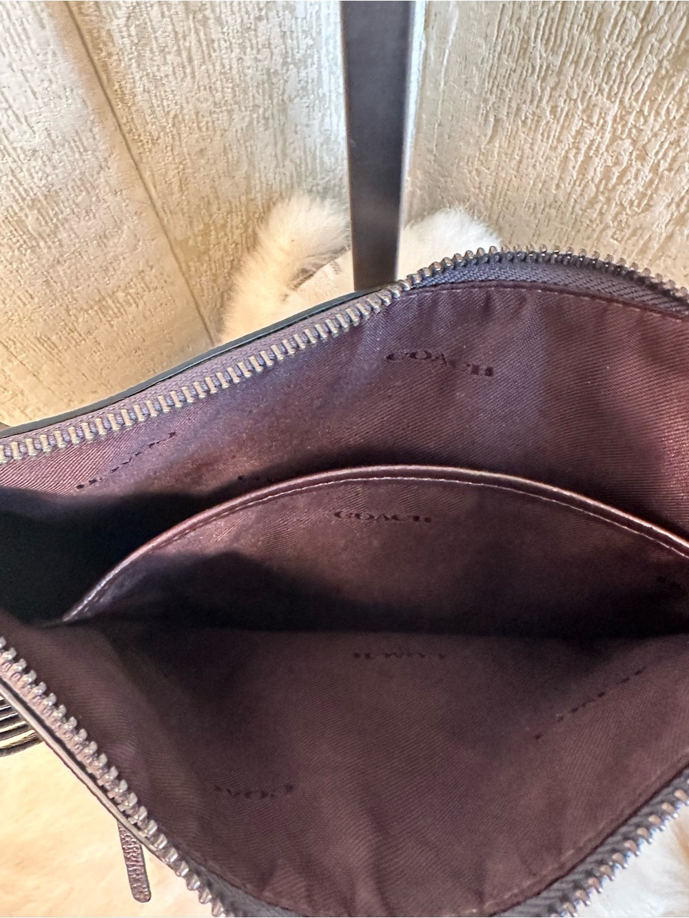Coach Metallic Gunmetal Pebbled Leather Hobo - Picture 6 of 8